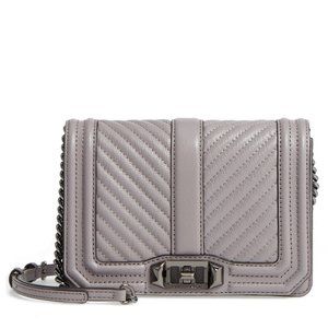 NWT REBECCA MINKOFF Small Grey Love Crossbody